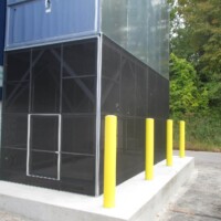 Mesh screens with door