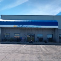 Convex style awning with large graphics for signage